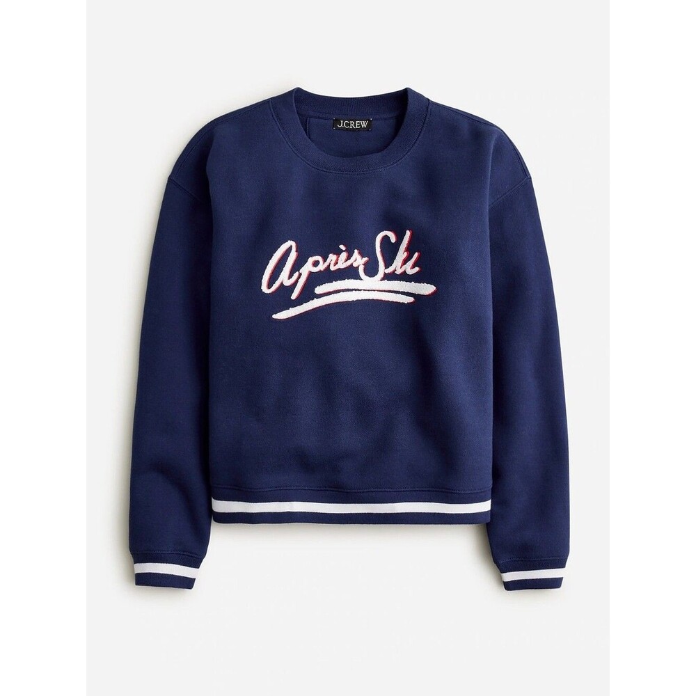 J Crew | Heritage Fleece Après Ski Womens Medium Cozy Preppy Cabin Resort Sporty